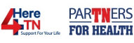 4Here Support for your Life TN Partners for health Logo